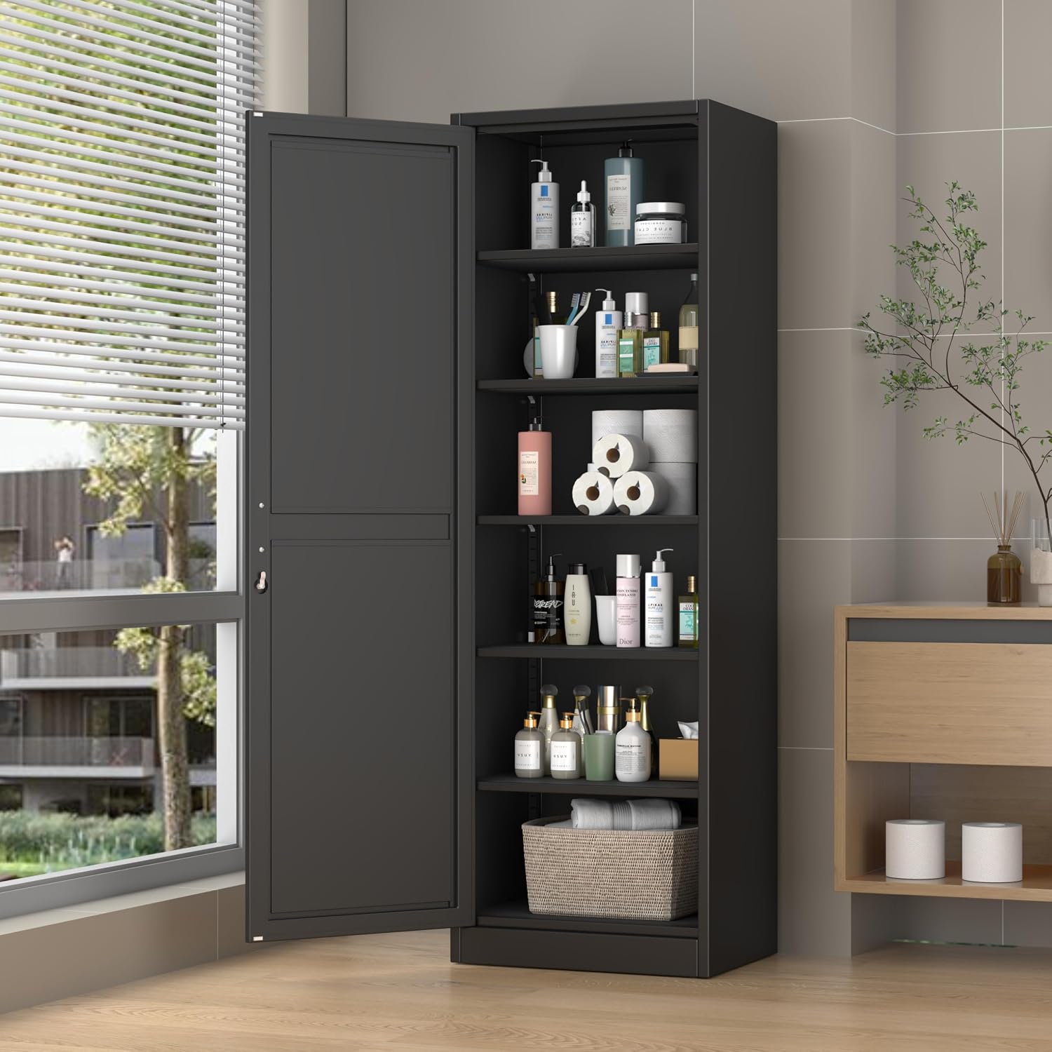 67 Inch Tall Narrow Metal Lock - Home Gym Multifunctional recension och pris