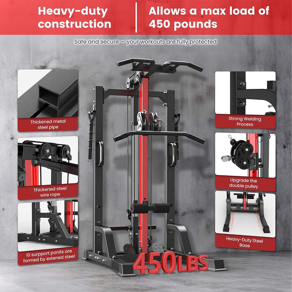 Pooboo Home Gym Machine - High - Home Gym All In One recension och pris