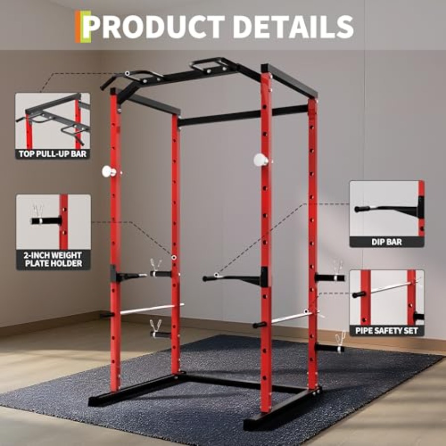 Heavy-Duty Power Cage with Pul - Home Gym Pull Up recension och pris