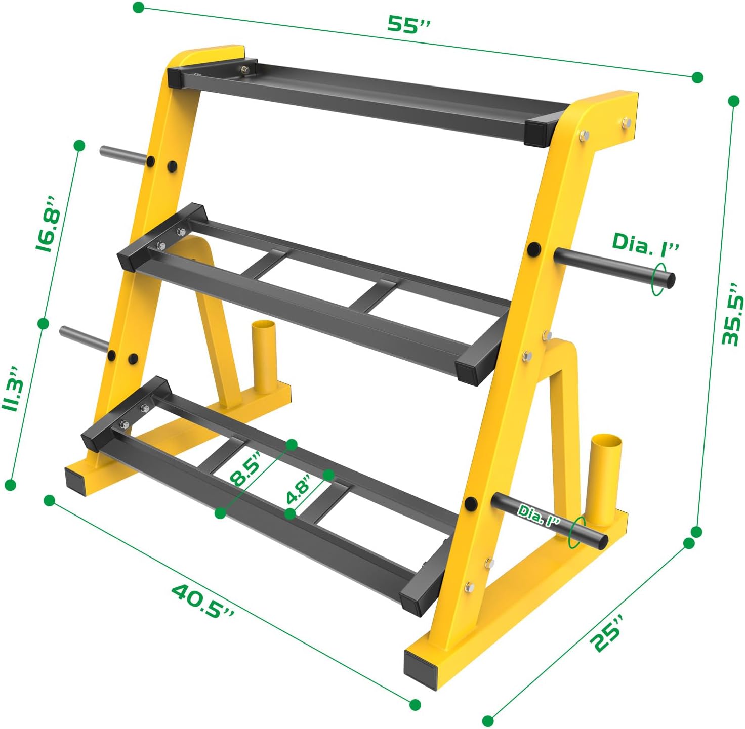 Heavy Duty Three Tier Dumbbell - Home Gym Unit recension och pris