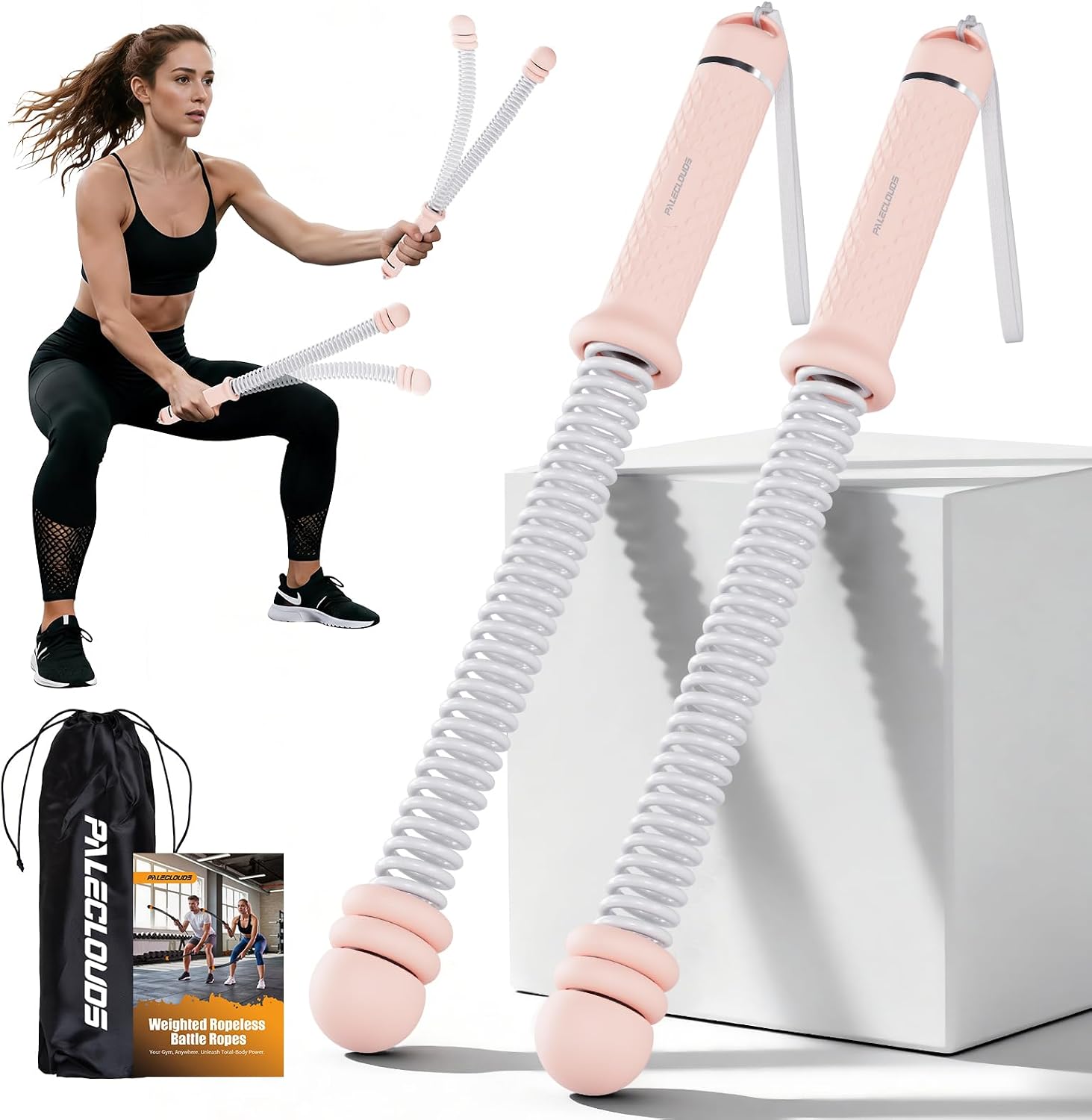 Portable Ropeless Battle Ropes - Home Gym Workout Equipment recension och pris