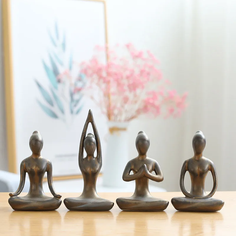 Abstract Yoga Poses Zen Cerami - Home Gym Zen recension och pris