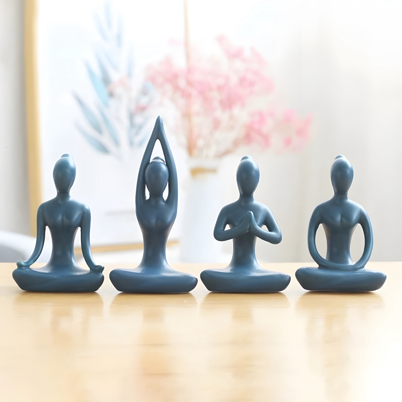 Abstract Yoga Poses Zen Cerami - Home Gym Zen recension och pris