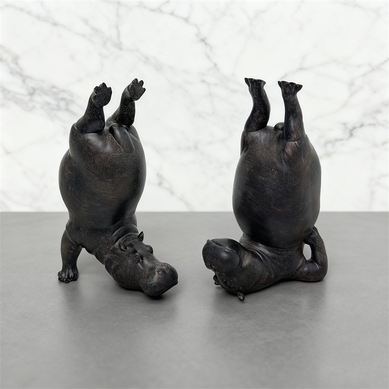 Yoga Hippo Resin Figurine Zen  - Home Gym Zen recension och pris